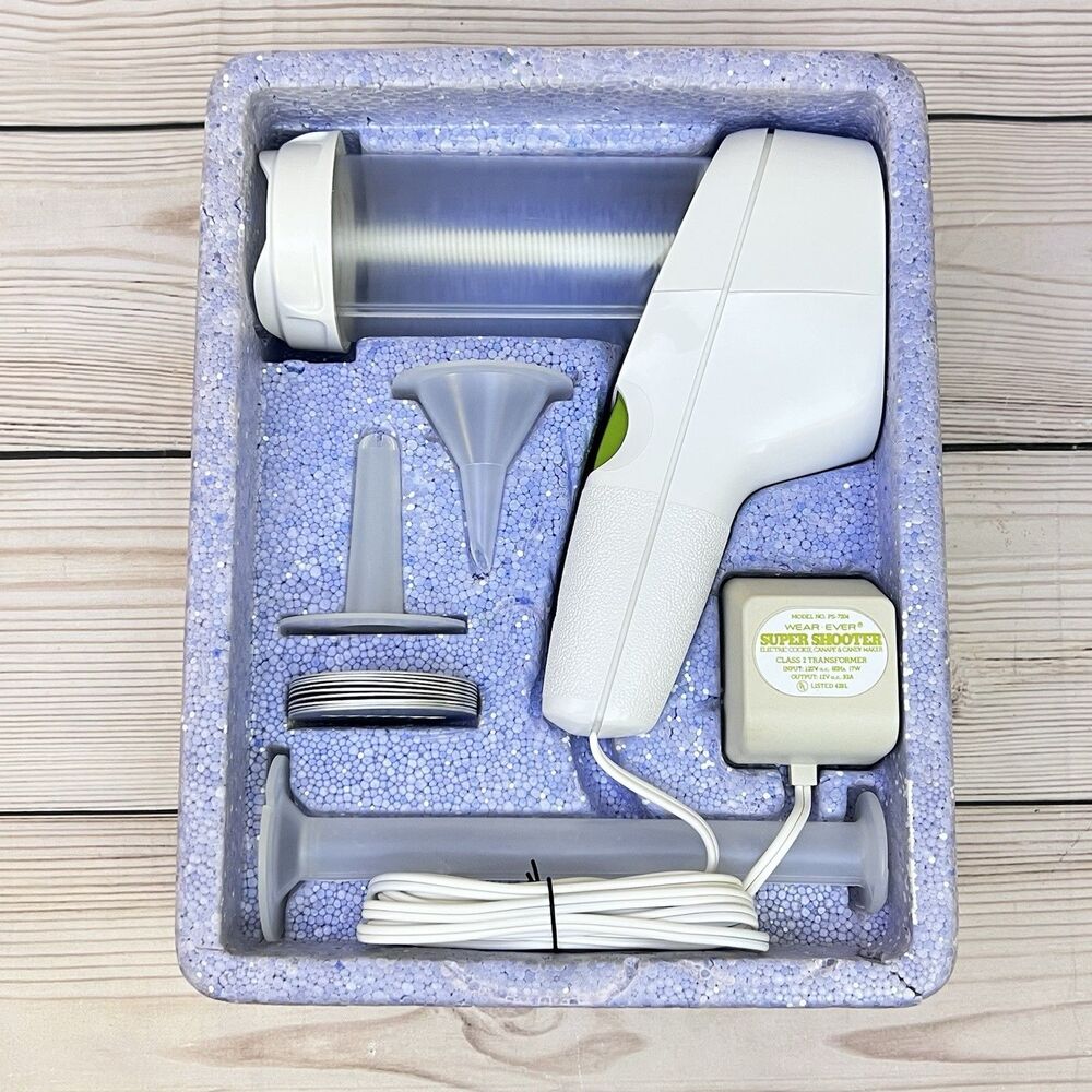 VTG Wear-Ever Super Shooter Electric Cookie Press Canape Candy Maker 70001 Works